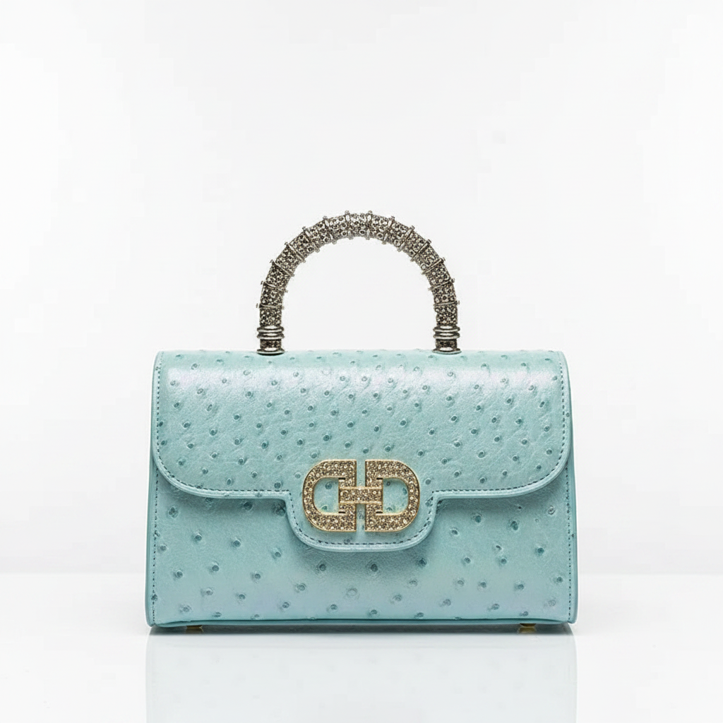 Ostrich Pattern Crossbody Handbag