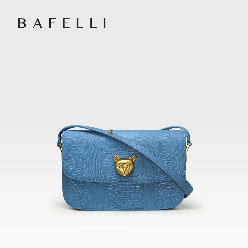 BAFELLI Cat Boxy Leather Crossbody Bag