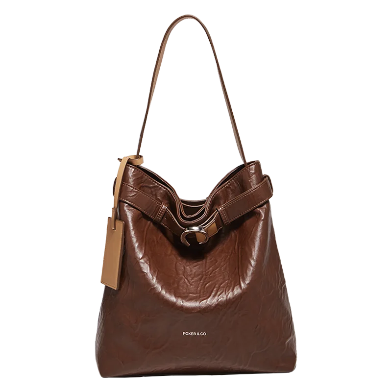 FOXER Women’s Vintage Leather Hobo Bag