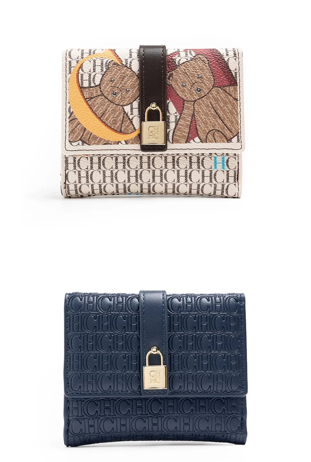 CH Fashion Versatile Letter Print Design Wallet Premium Feeling Wallet High Quality Standard Wallet Ladies Temperament Style