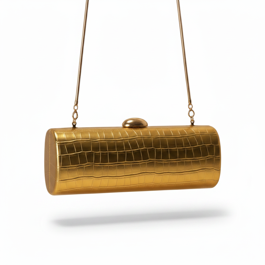 Ic Pu Leather Box Bag Female Glossy Golden Elegant