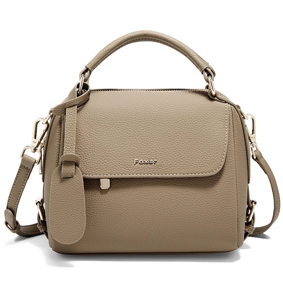 FOXER Women’s White Leather Crossbody Bag