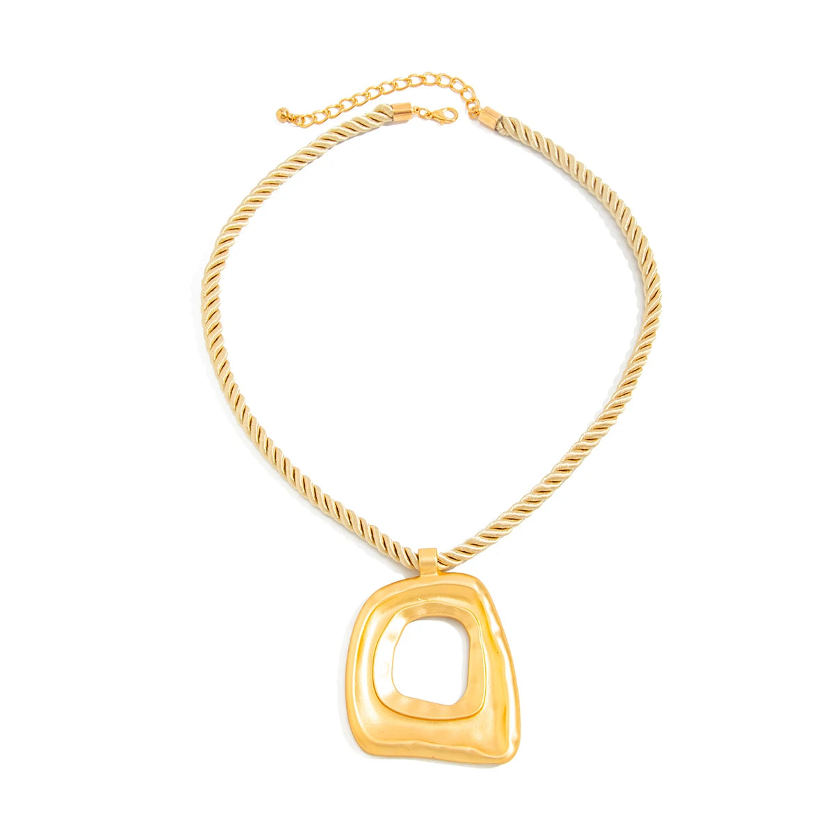 Geometric Square Pendant Necklace