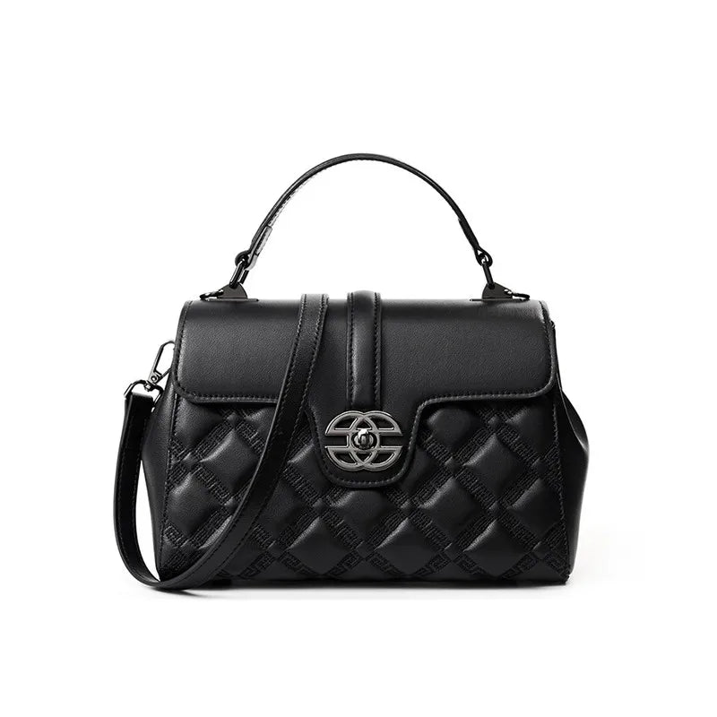 FOXER Quilted Genuine Leather Crossbody Bag