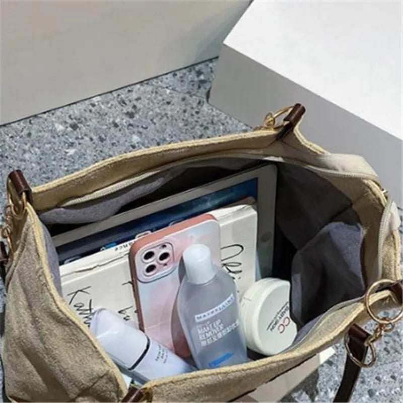Solid Color Shoulder Bag