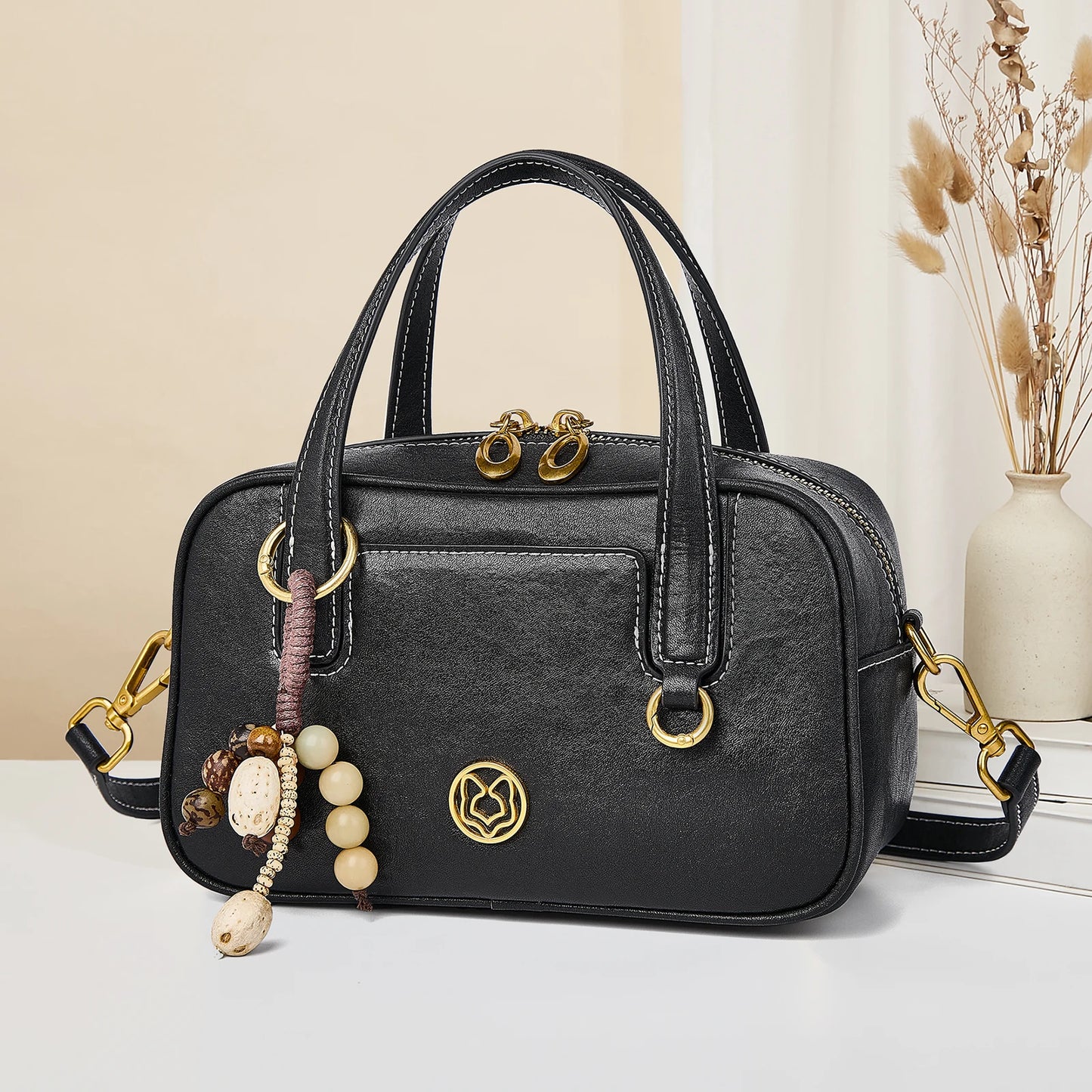 FOXER Women’s Leather Boston Travel Bag