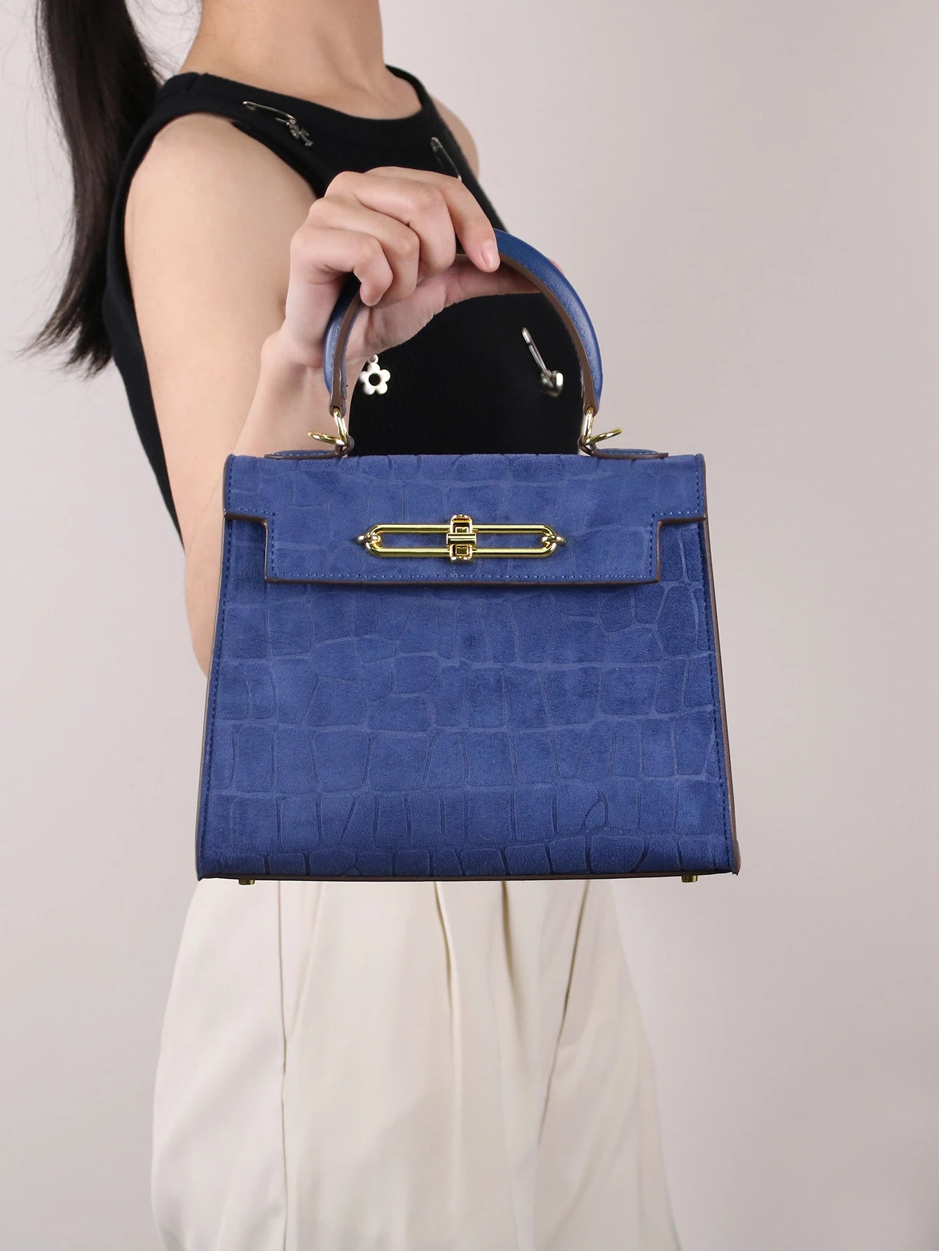 Fall/winter Retro Frosted Crocodile Pattern High-end Bag Temperament