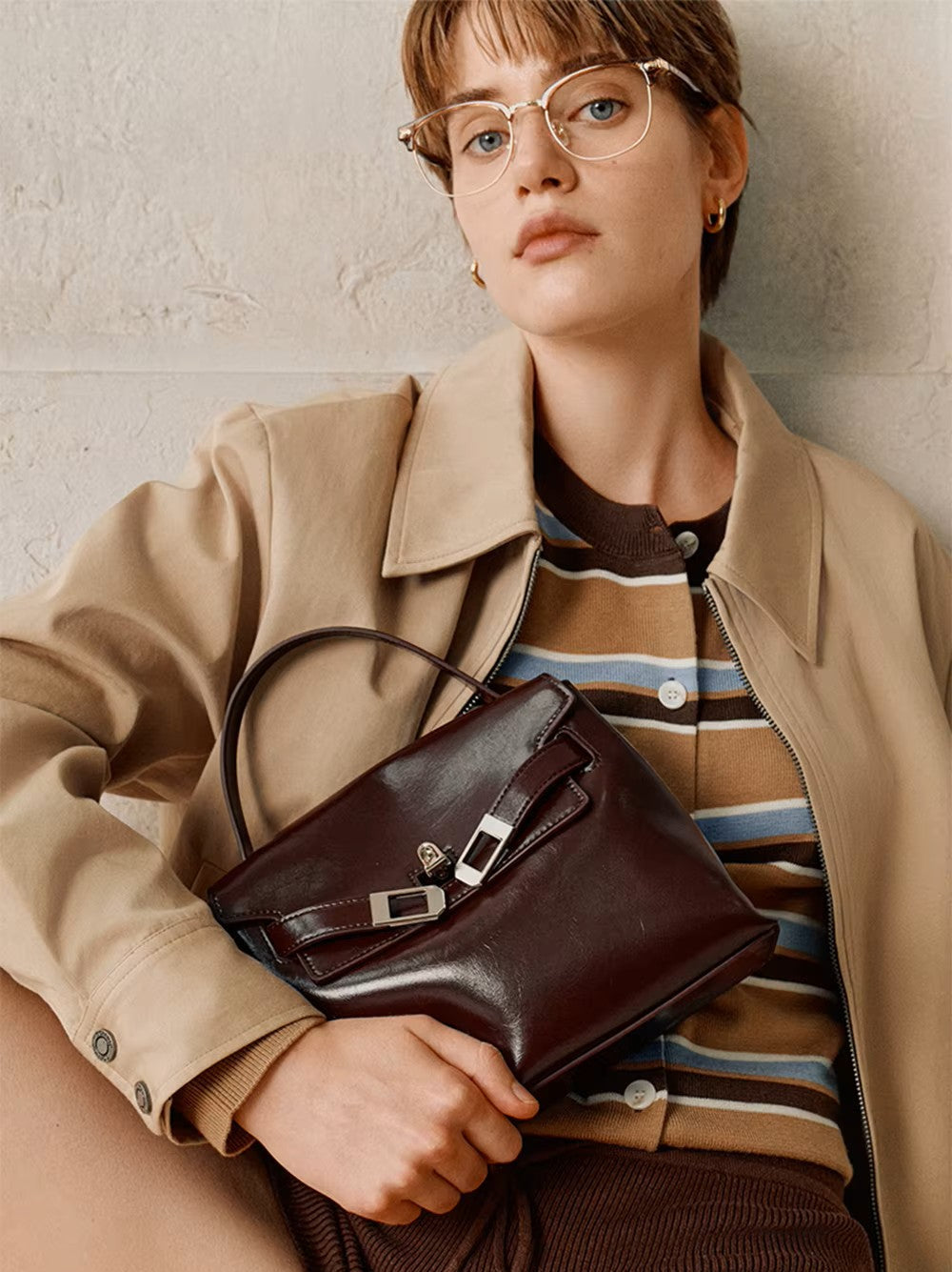 LA FESTIN Leather Tote Shoulder Bag