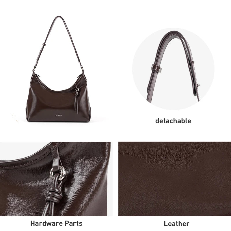 LA FESTIN Large Suede Crossbody Bag