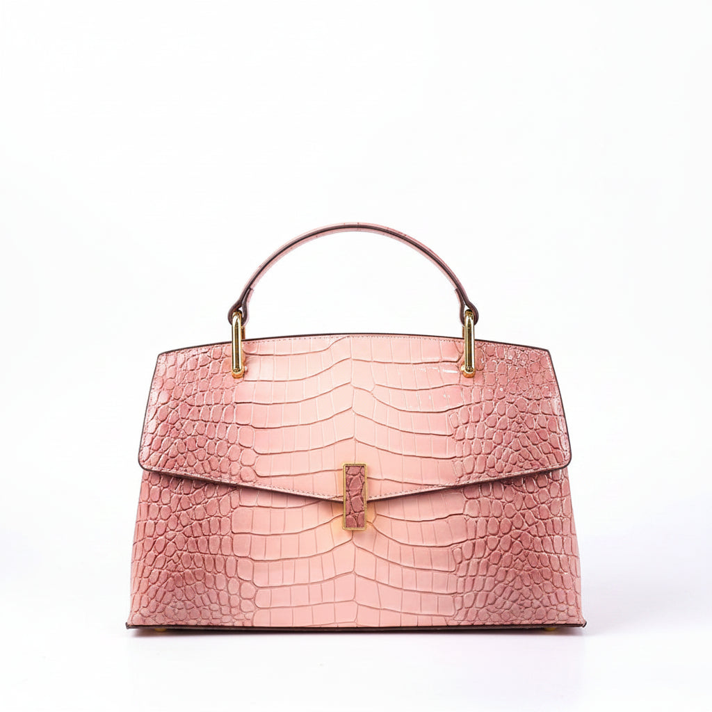 Large Crocodile Pattern Handbag