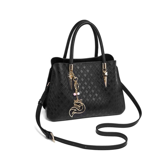 FOXER Women’s Plaid Leather Shoulder Bag