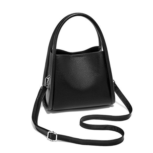 FOXER Women’s Large Leather Bucket Tote Bag