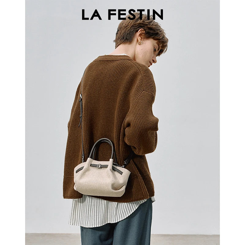 LA FESTIN Small Leather Tote Bag
