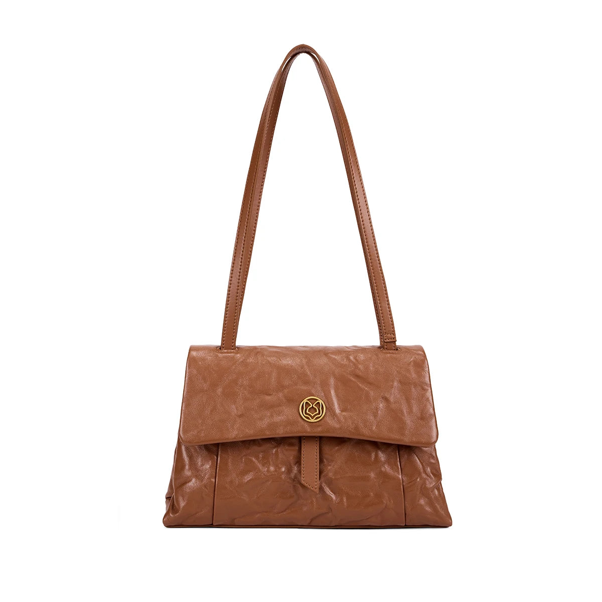 FOXER Soft Leather Flap Shoulder Bag