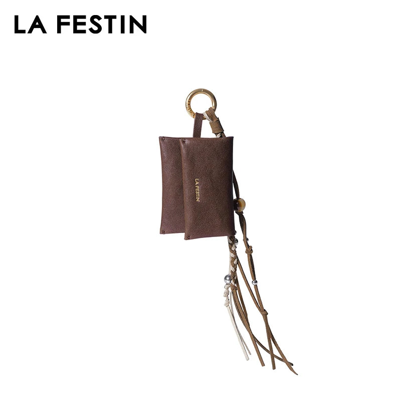 LA FESTIN Leather Bag Charm Keychain