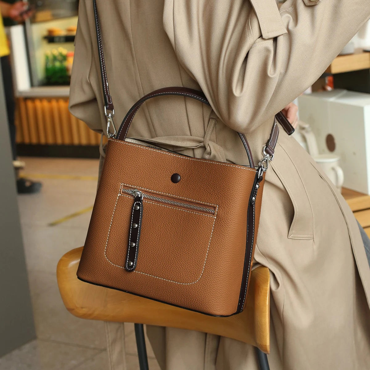 FOXER Women’s Leather Tote Bag 2026