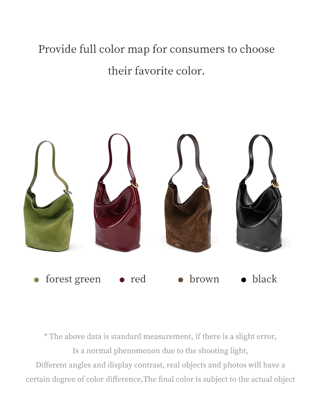 LA FESTIN Leather Bucket Crossbody Bag