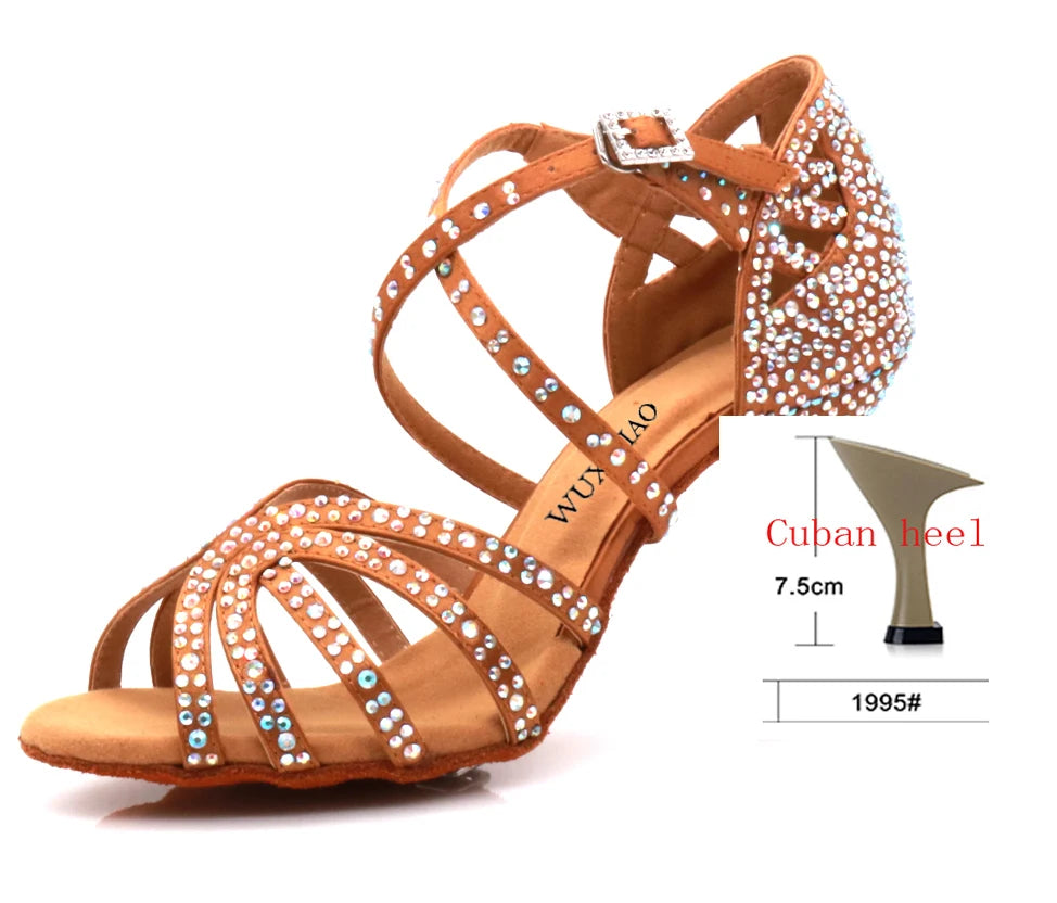 WUXIJIAO Jazz Shoes Latin Dance Shoes Female Latin Salsa