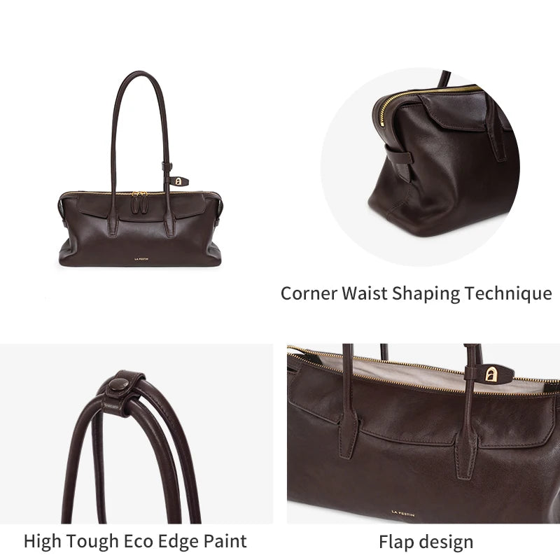 LA FESTIN 2026 Luxury Large Leather Shoulder Bag