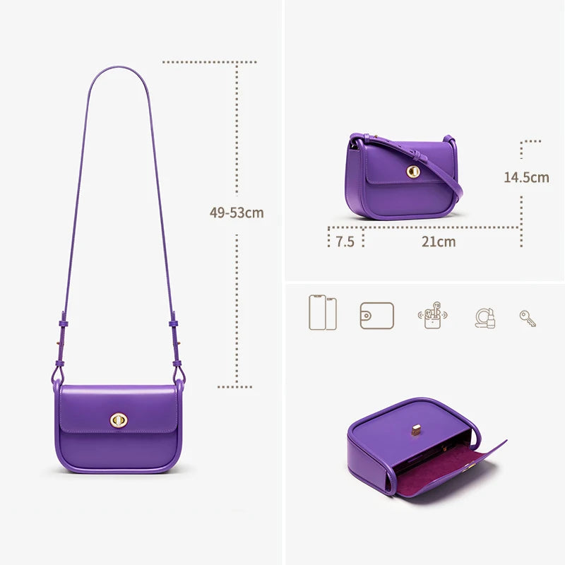 Leather Saddle Crossbody Bag