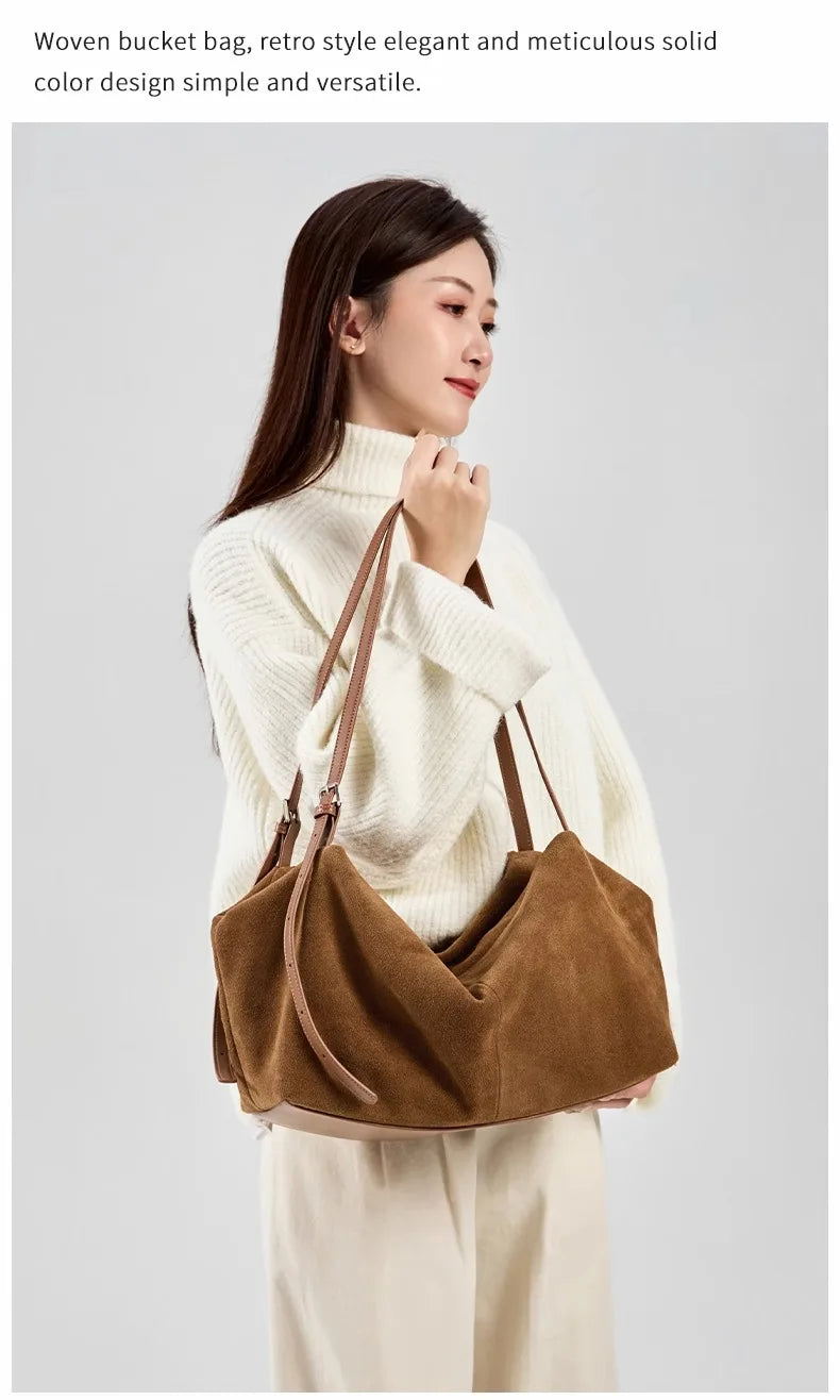 Genuine Leather Commuter Tote Bag