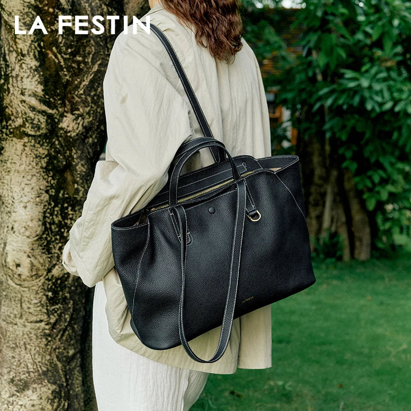 LA FESTIN Large Leather Tote Bag