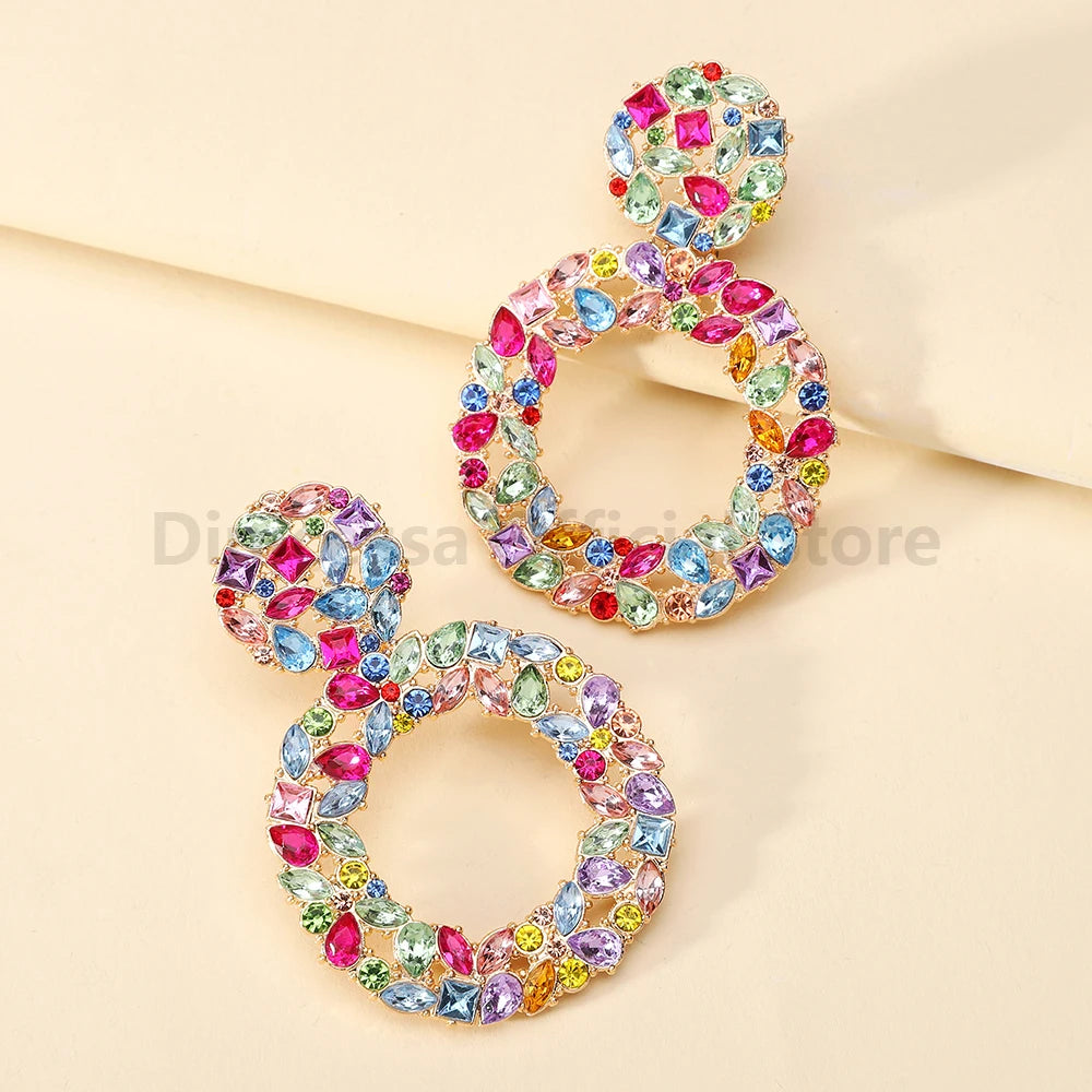 Shiny Rhinestone Female Elegant Fairy Decor Piercing Charm Wedding Party Pendant