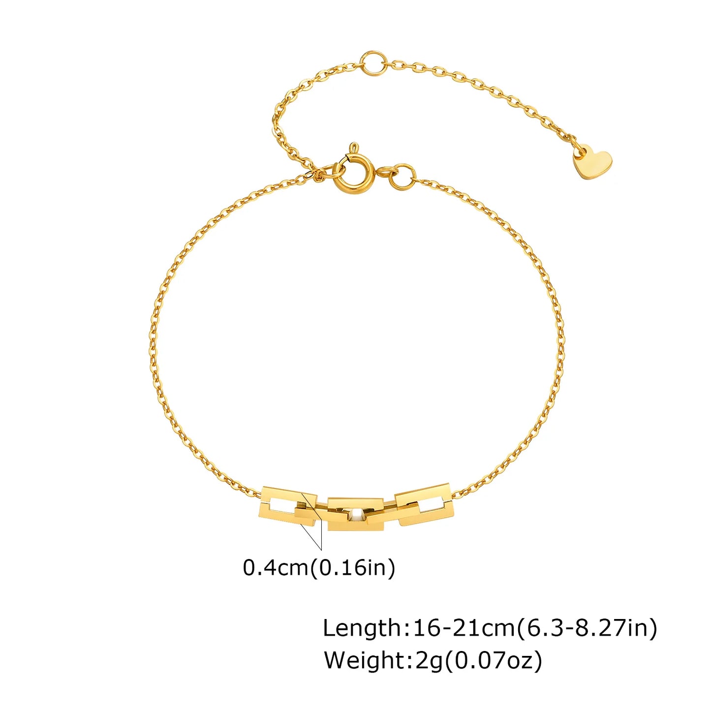 Non Tarnish Stainless Steel Bracelet Gold Plated Stackable, Thin