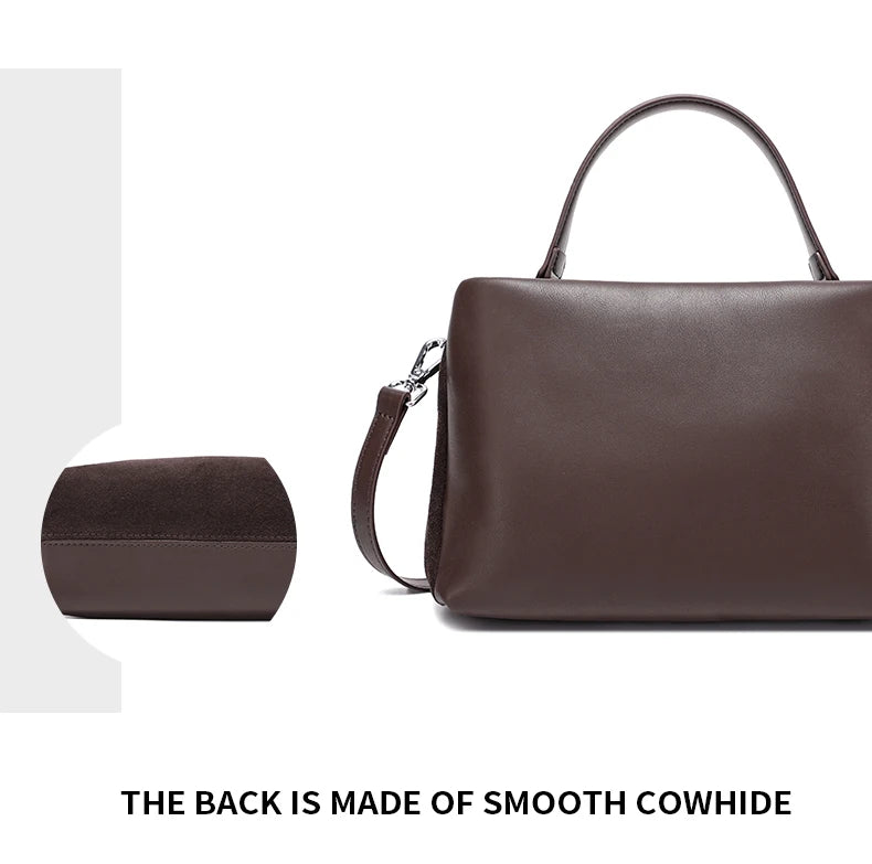 Natural Suede Leather Crossbody Bag