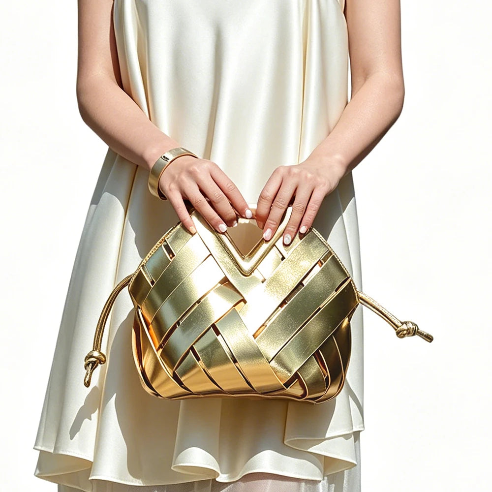 Gold Bags Purses for Shoulder Bags Crossbody Bag Handmade