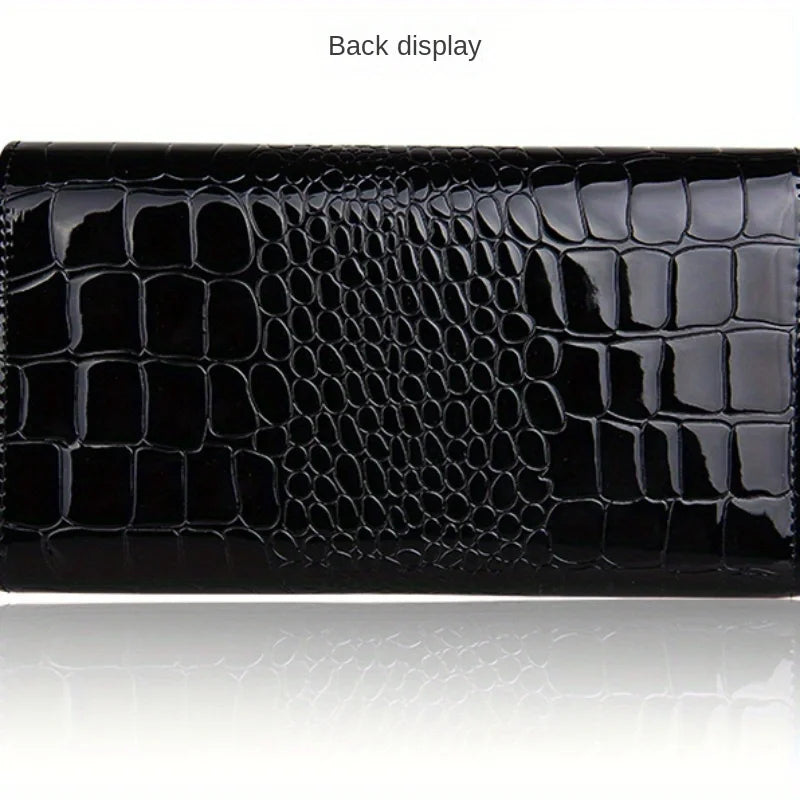 Patent Leather Chain Clutch Bag