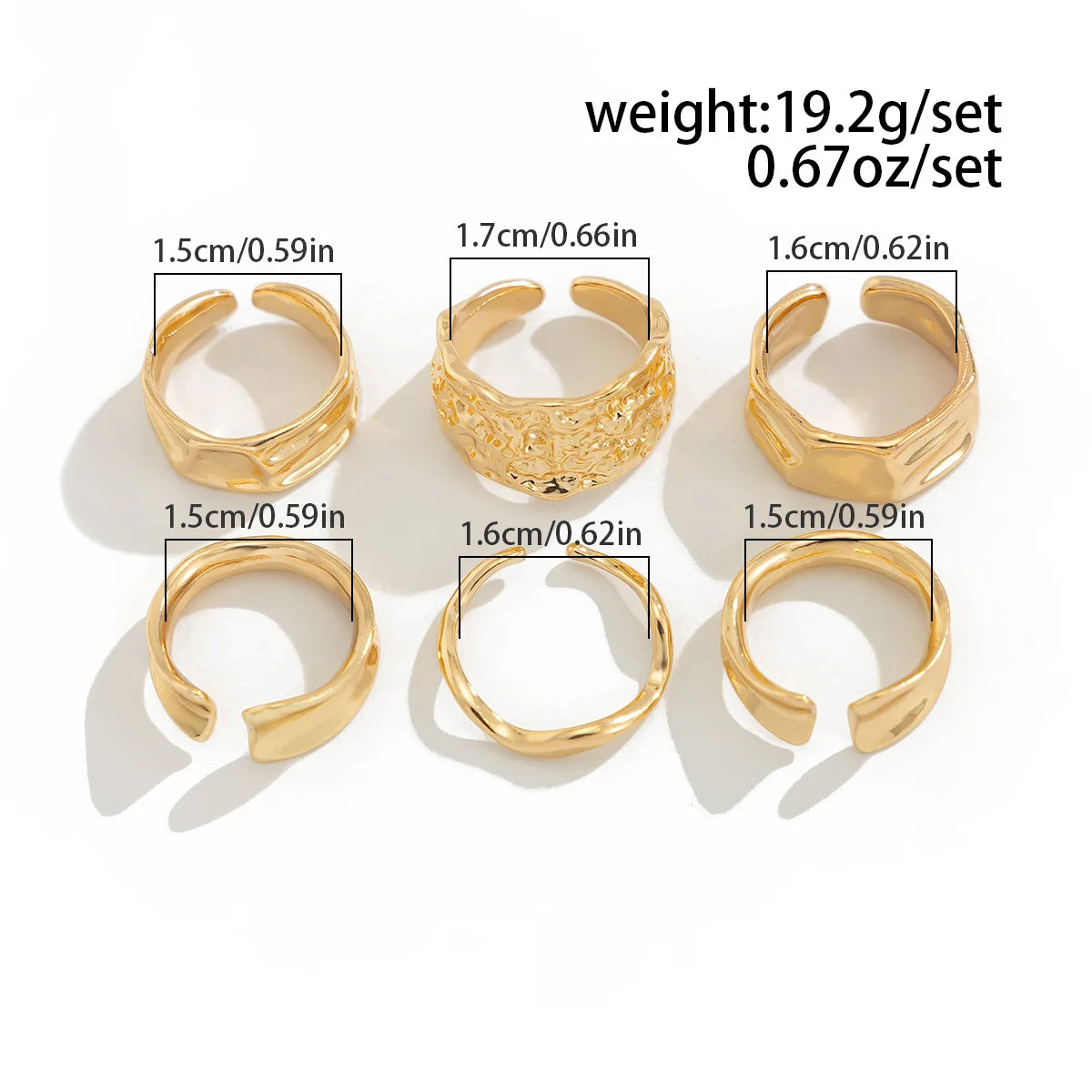 Sun & Starfish Ring Set