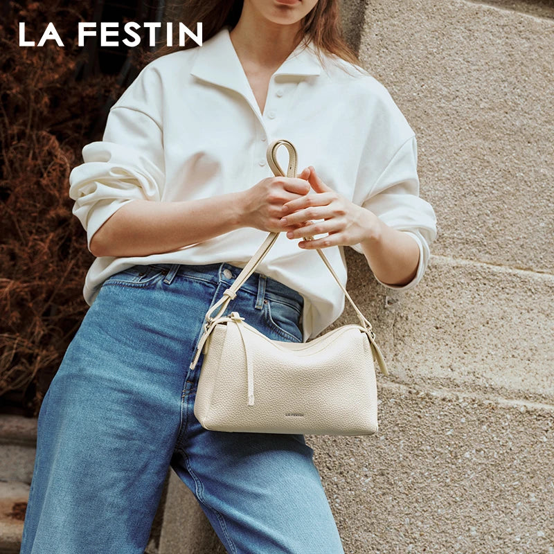 LA FESTIN Classic Leather Crossbody Bag
