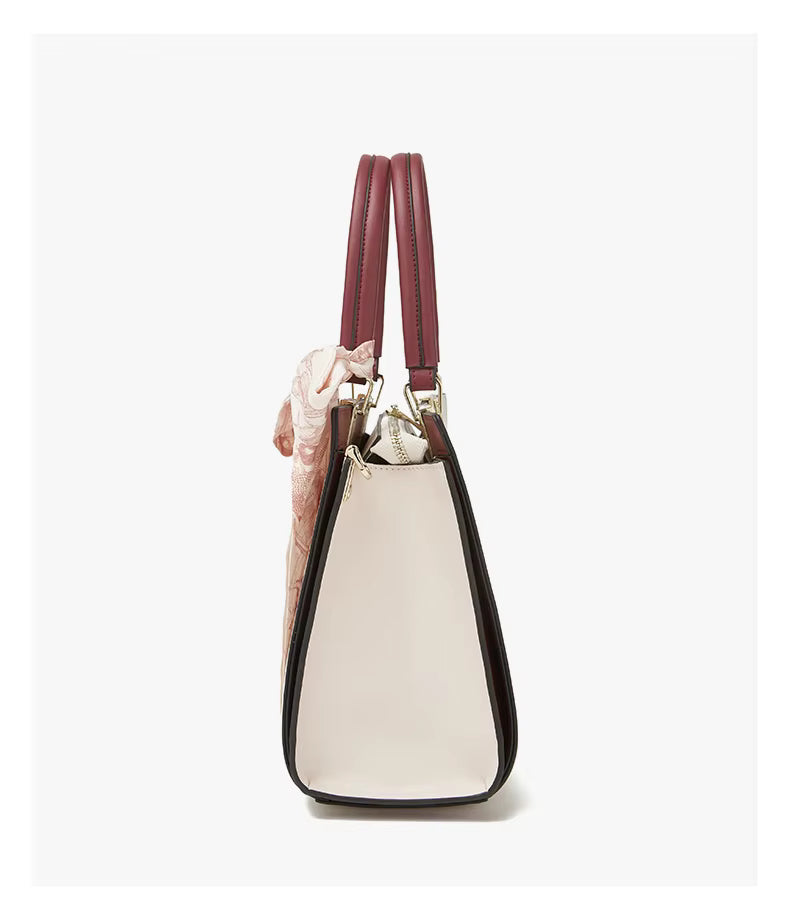 FOXER Embroidered Leather Tote Bag