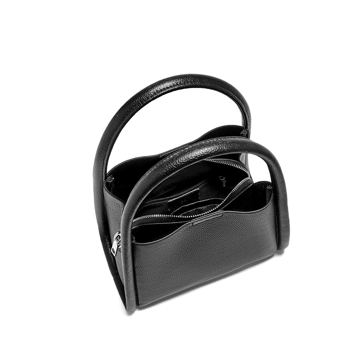 FOXER Women’s Large Leather Bucket Tote Bag
