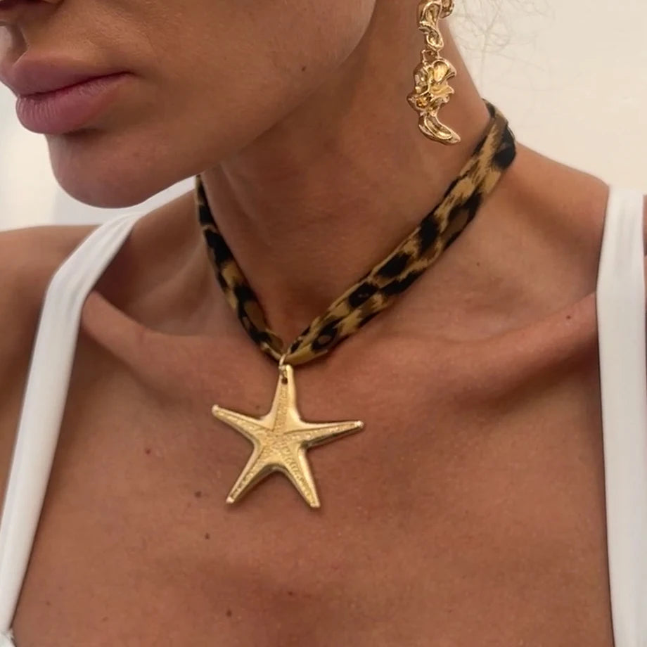 Layered Starfish Heart Necklace