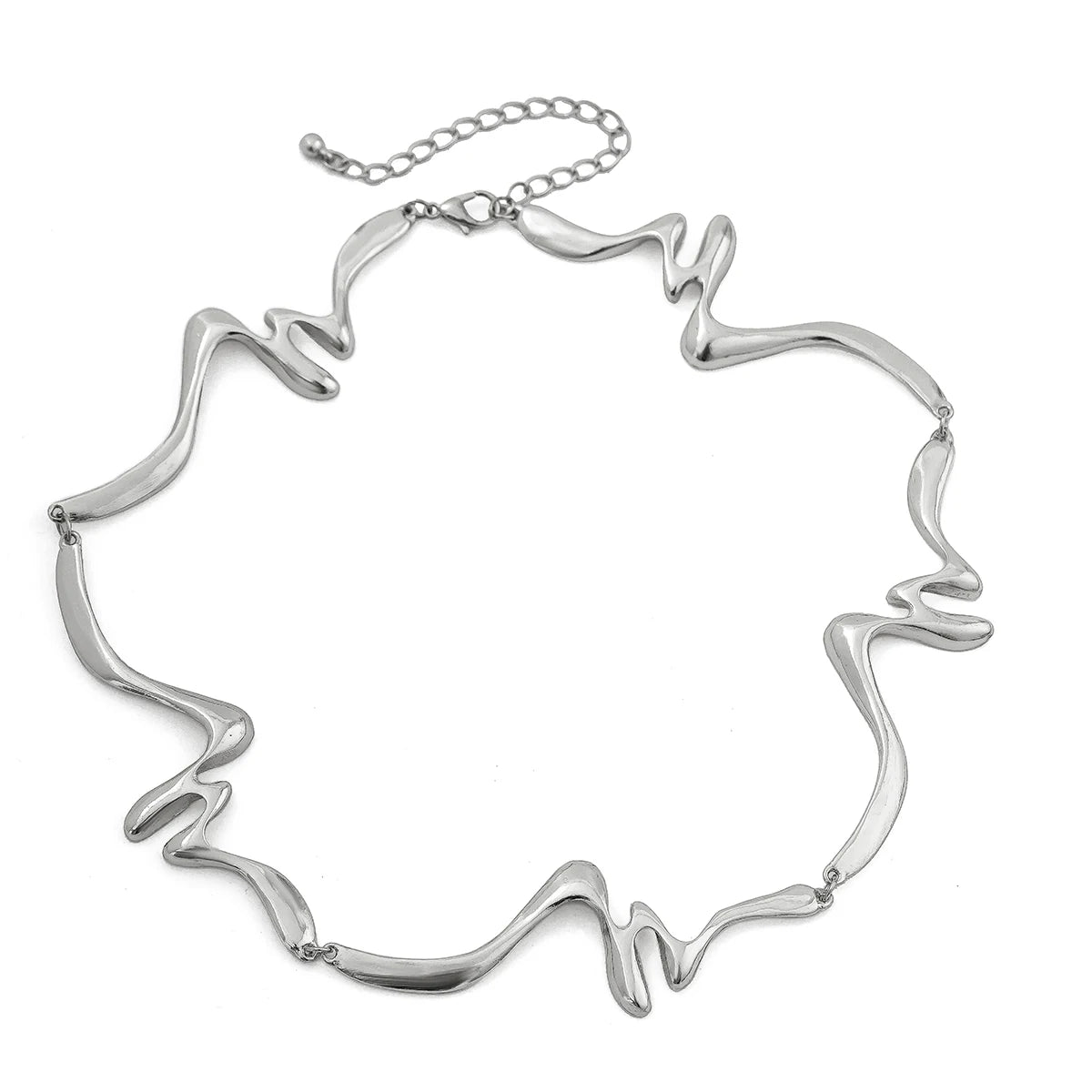 Wave Torque Gold Choker Necklace