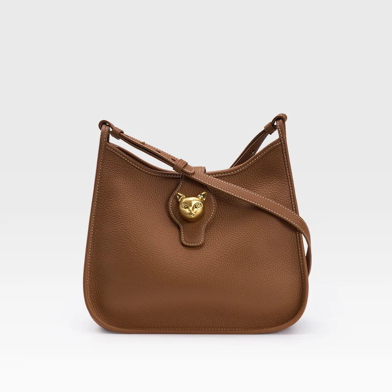 Genuine Leather Bucket Bag