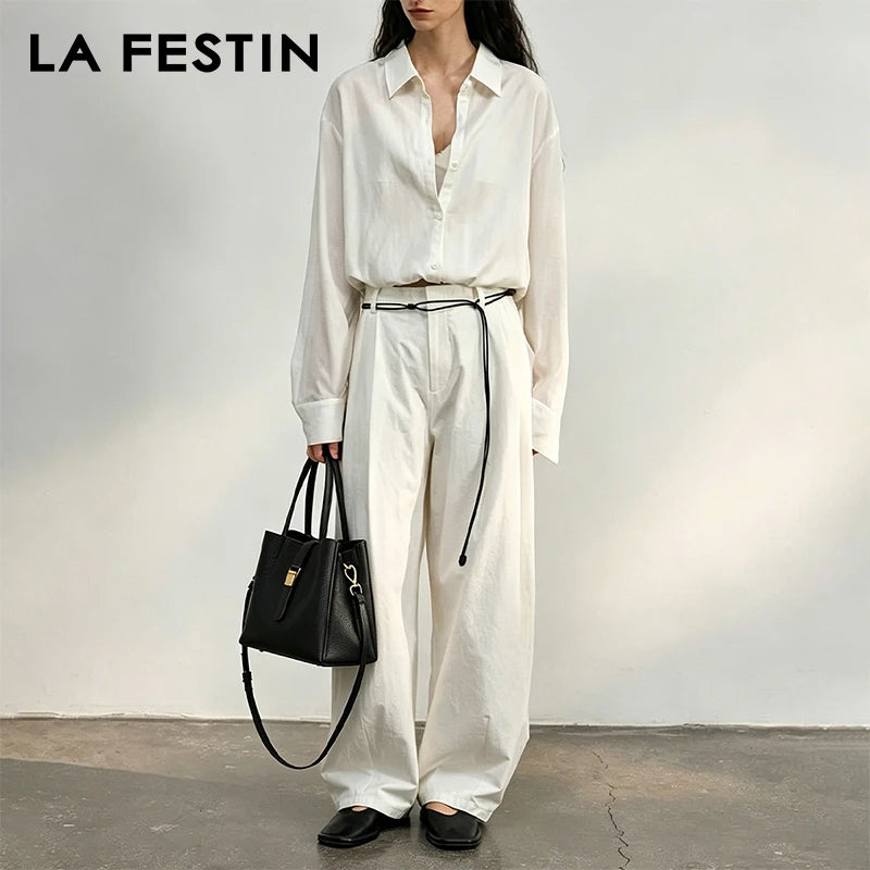 LA FESTIN Leather Top Handle Crossbody Bag