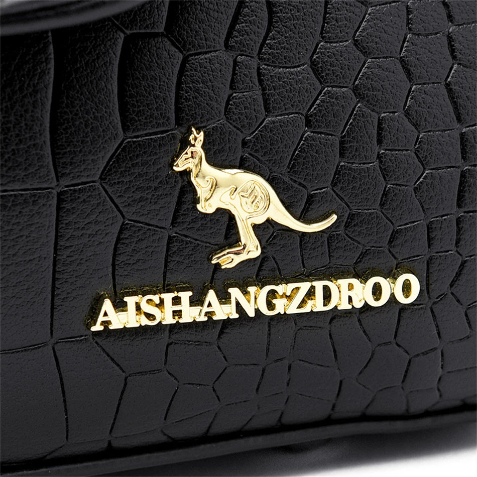Crocodile Leather Crossbody Handbag