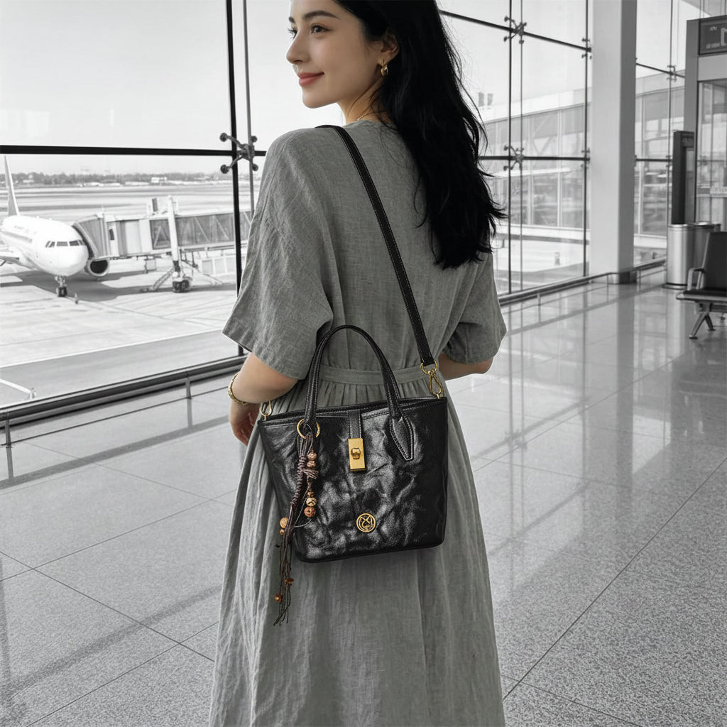 FOXER Women’s Vintage Leather Tote Bag