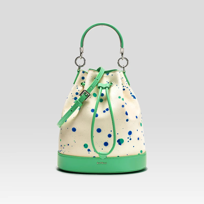 Leather Bucket Shoulder Bag