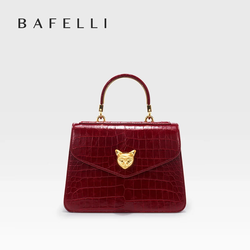 2026 Crocodile Pattern Leather Handbag