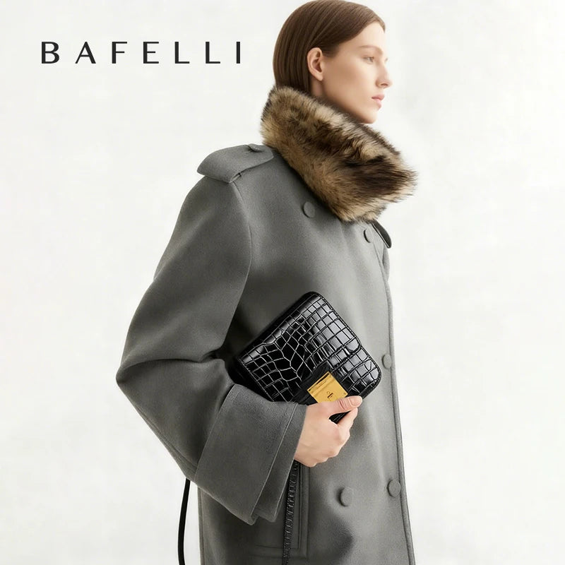 BAFELLI Mini Boxy Leather Crossbody Bag