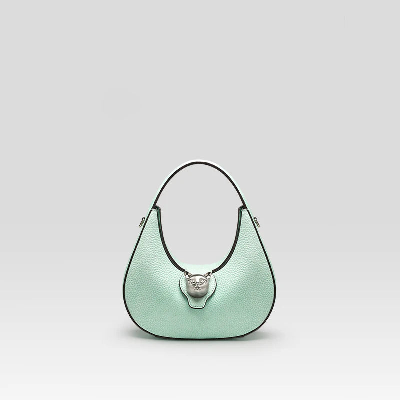 Purple Leather Shoulder Bag