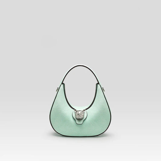 Purple Leather Shoulder Bag