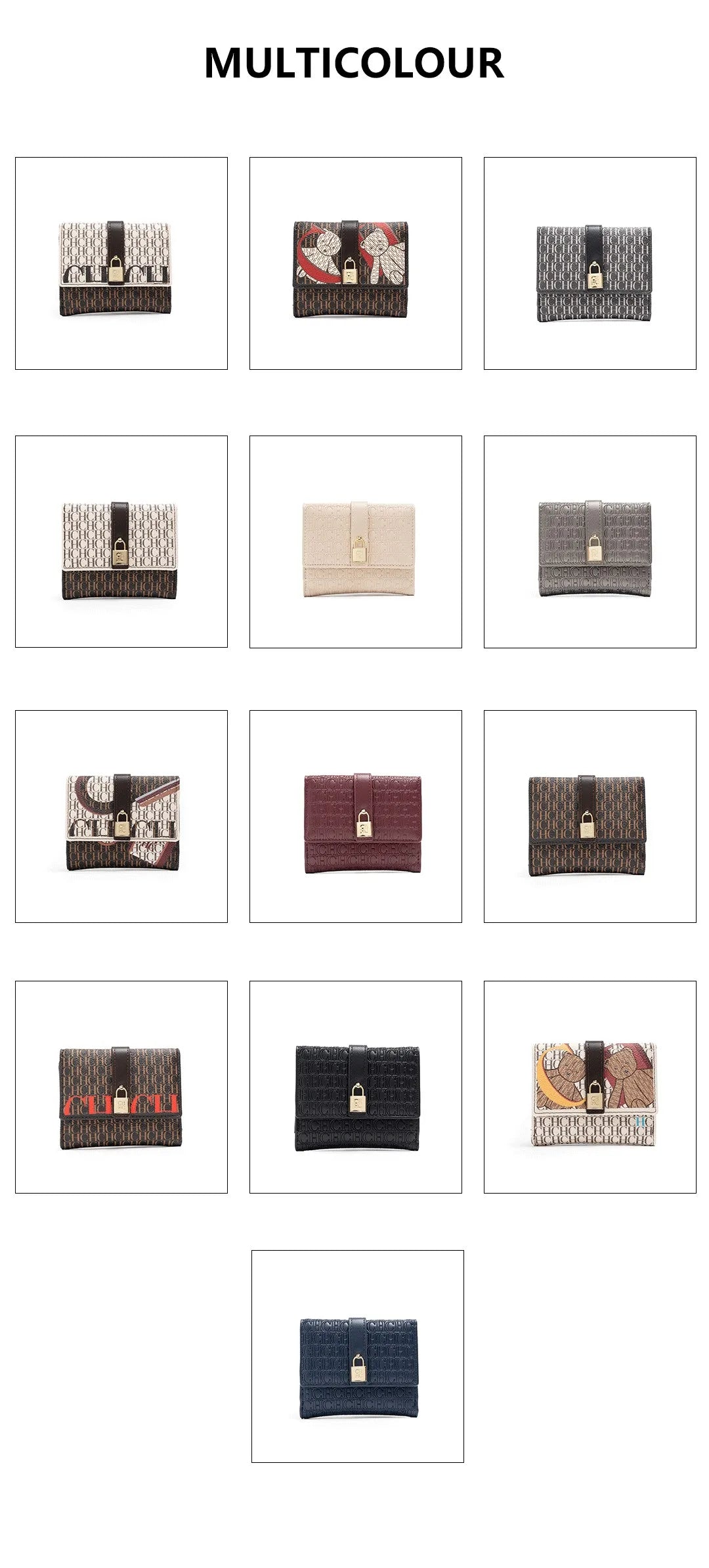 CH Fashion Versatile Letter Print Design Wallet Premium Feeling Wallet High Quality Standard Wallet Ladies Temperament Style