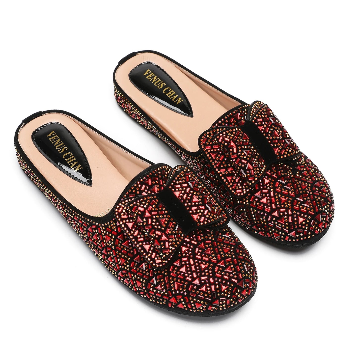 Nigeria Gold Color Half Shoes Comfortable Party Slippers Elegant