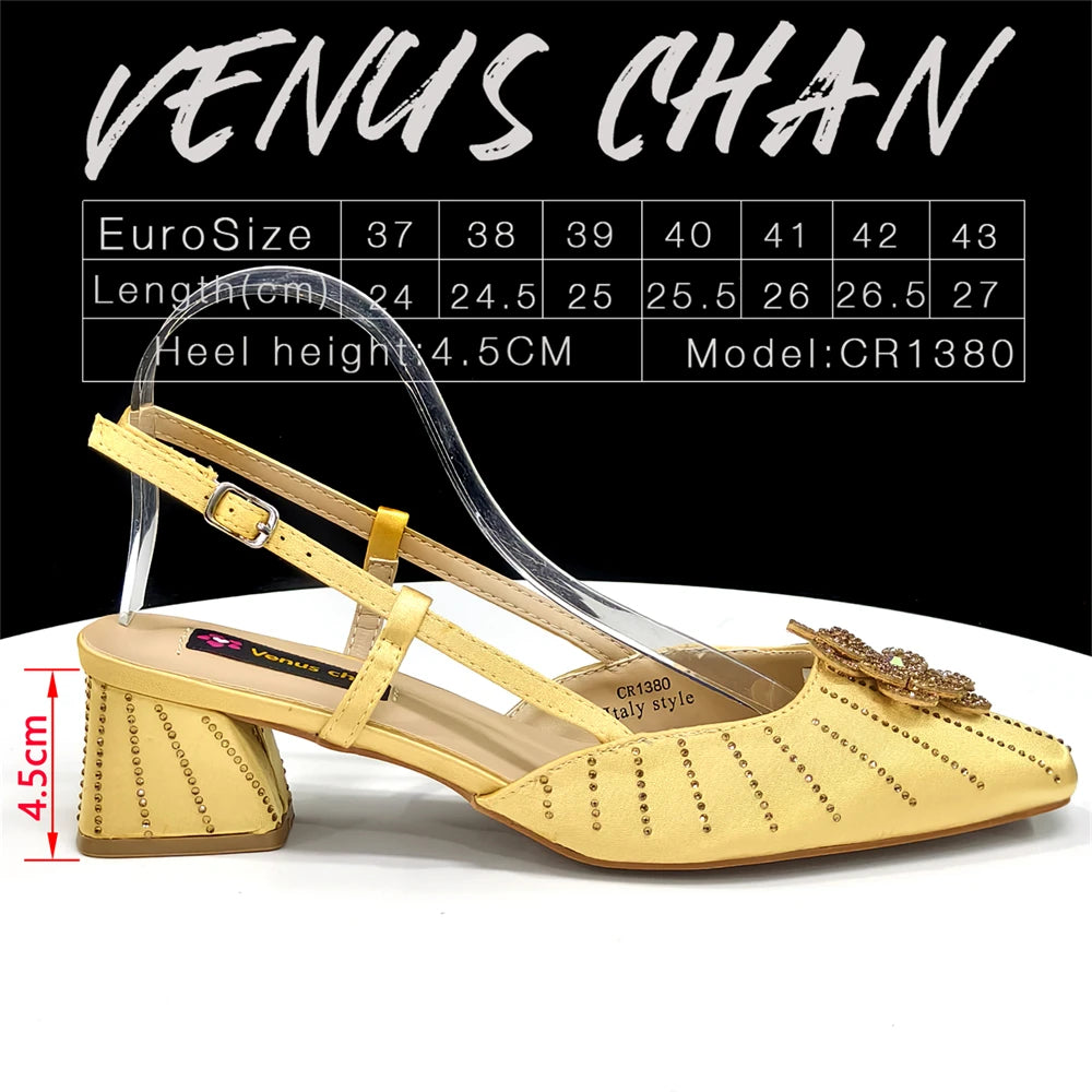 Party Shoes and Bag Heel Decoration Pure Elegant Flower