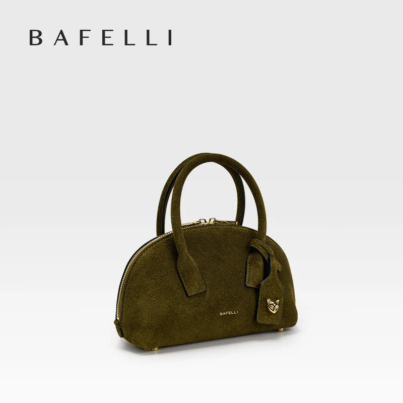 Luxury Top Grain Leather Bowling Bag